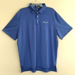 RLX Ralph Lauren Striped Wicking Polo Shirt Size XL/TG